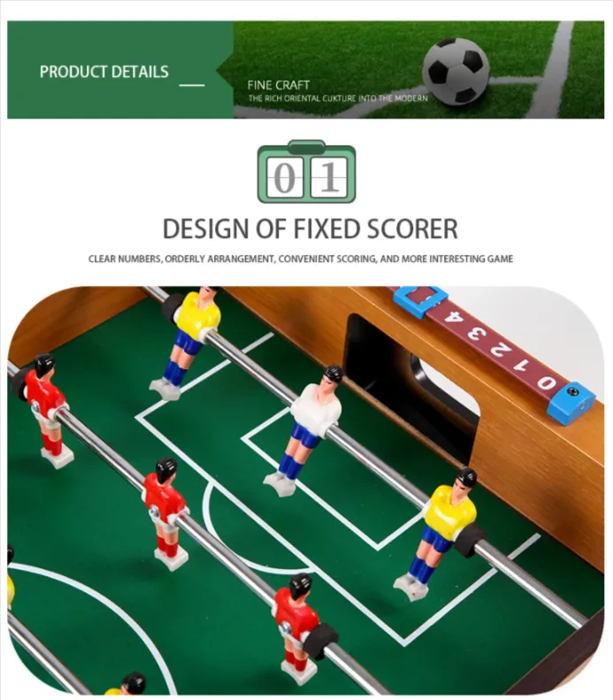 26-Inch Portable Mini Wooden Foosball Table For Kids And Adults