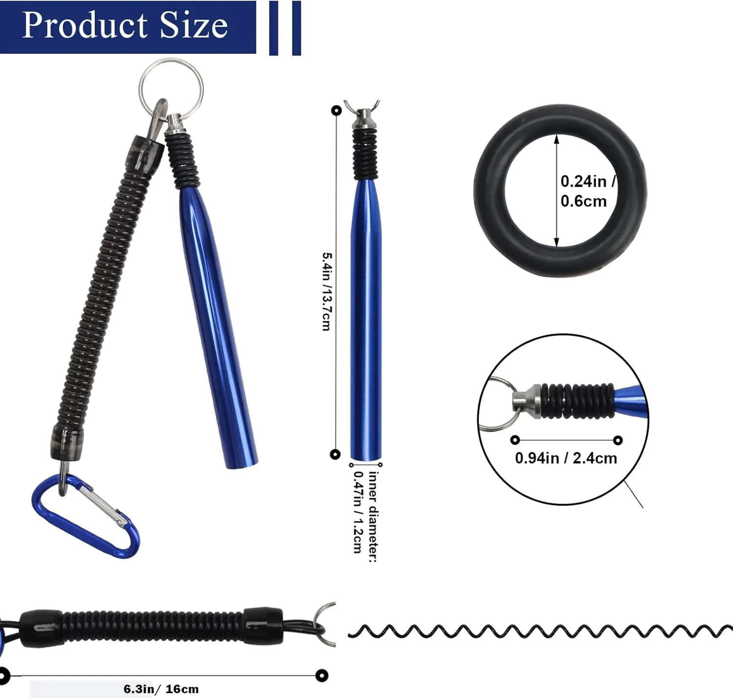 2Pcs Wacky Rig Tool with 300Pcs O Rings, Wacky Worm Rig Kit for Stick Senko Worms Baits, Portable Fishing Rigging Tools with Lanyard/Clip