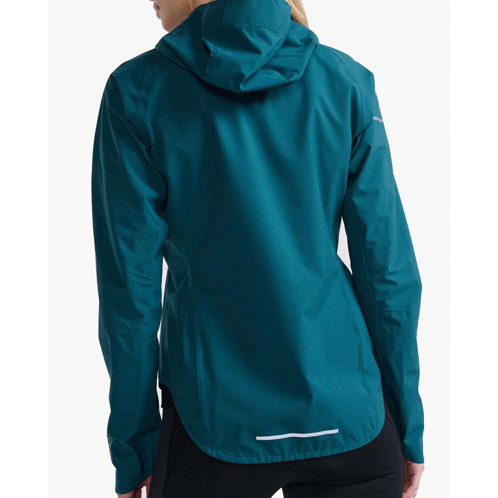 2XU Light Speed Waterproof Jacket Women's Deep Jade Silver Reflective