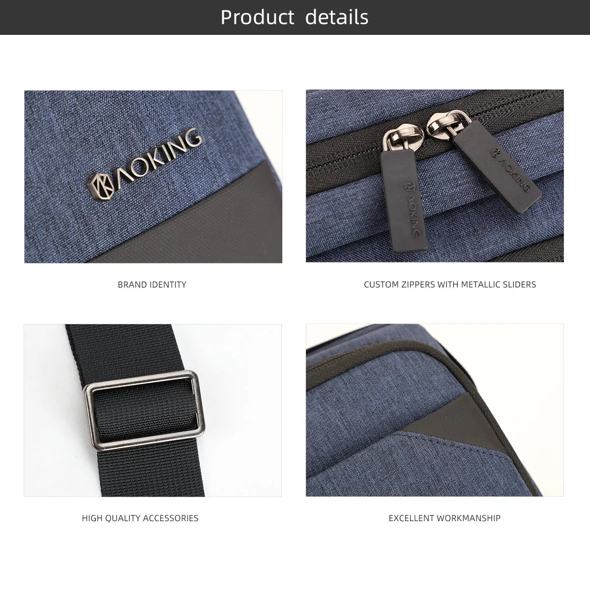 Aoking Sk1065 Casual Messenger Waterproof 3 In 1 Bag