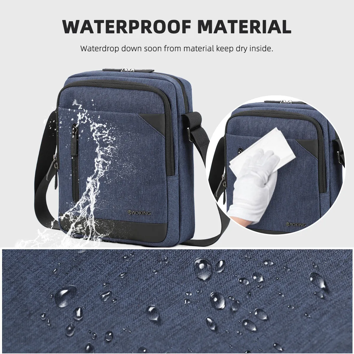 Aoking Sk1065 Casual Messenger Waterproof 3 In 1 Bag