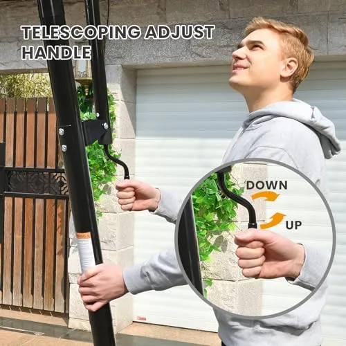AWII SPORT Basketball Hoop Outdoor, 5.3-10FT Height Adjustable Basketball Hoop Goal System with 44Inch Impact Backboard and Portable Wheels for Adults