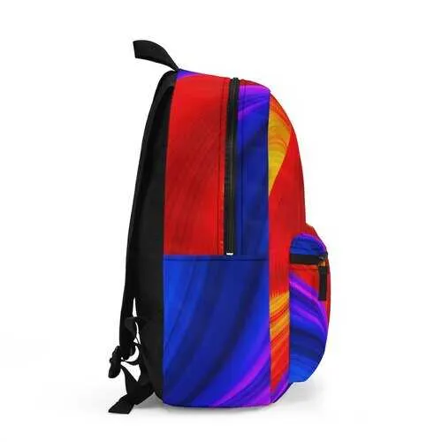 Backpacks, Colorful Fluid Swirl Style Backpack Bag