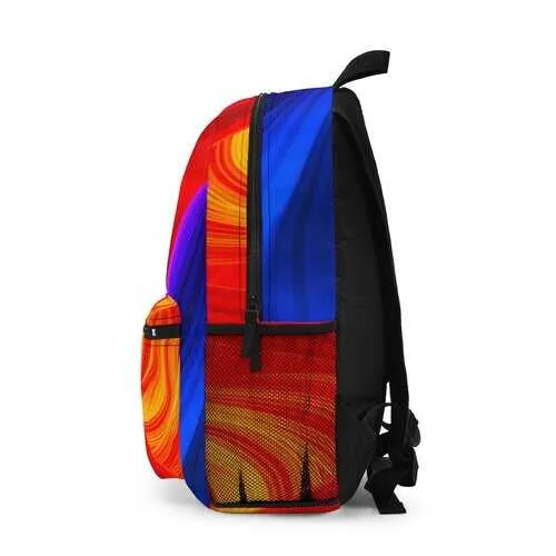 Backpacks, Colorful Fluid Swirl Style Backpack Bag