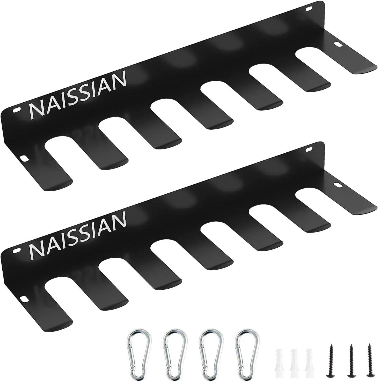 Baseball Bat Rack Display for Storage Holder Hanging Organizer Bat Rack Holder X2 for 10 Bats or Baseball Wall Mount Fence Hanger, Metal Heavy Duty(Pack of 2