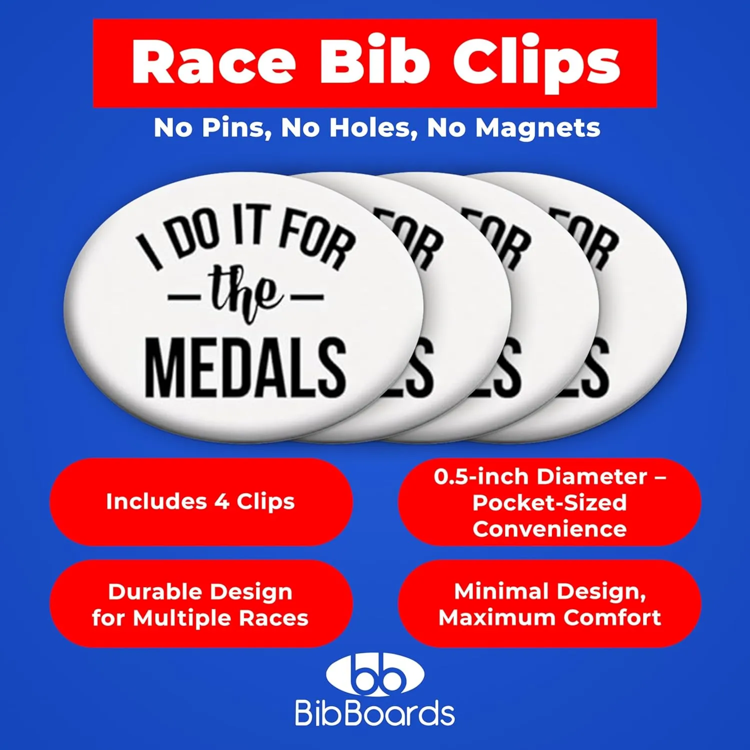 bibSNAPS Race Bib Clips - Safety Lock Fasteners - Secures Running, Marathon, Cycling and Event Number, Non Magnetic, Lightweight, Easy to Use, Safe & Reusable - Replacement for Safety Pins & Magnets