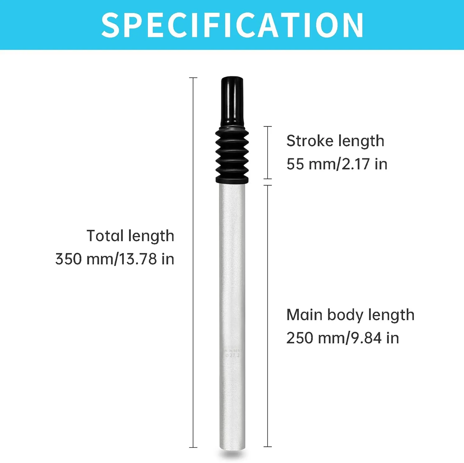Bike Seat Post 27.2/28.6mm Seatpost with Shock Absorber Damper Suspension Seatpost Bicycle Seat Post for Mountain Bike Road Bicycle Seat Post