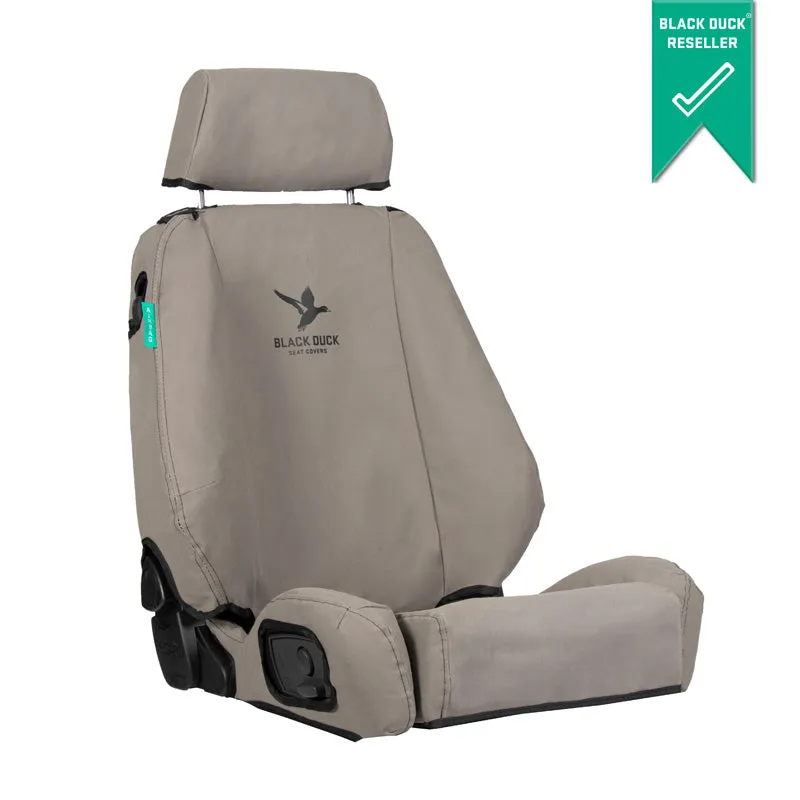 Black Duck Canvas Seat Covers Fiat Ducato Van 2008-On Grey