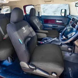 Black Duck Canvas Seat Covers Grammer MSG12 and MSG 20 seats with Short Back Black