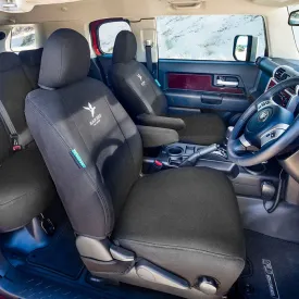 Black Duck Canvas Seat Covers Suits Caterpillar Mini Excavator Black