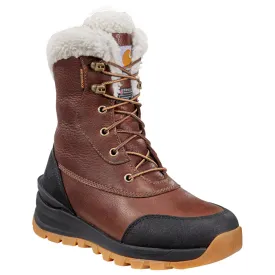 Carhartt Pellston Insulated Waterproof Winter Boots for Ladies - Red Brown Full Grain Leather - 7.5M
