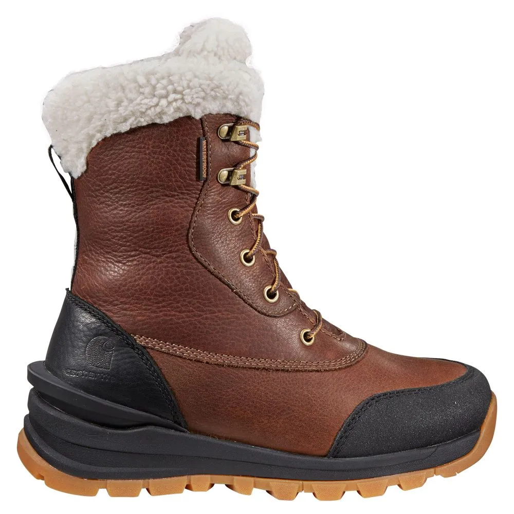 Carhartt Pellston Insulated Waterproof Winter Boots for Ladies - Red Brown Full Grain Leather - 7.5M