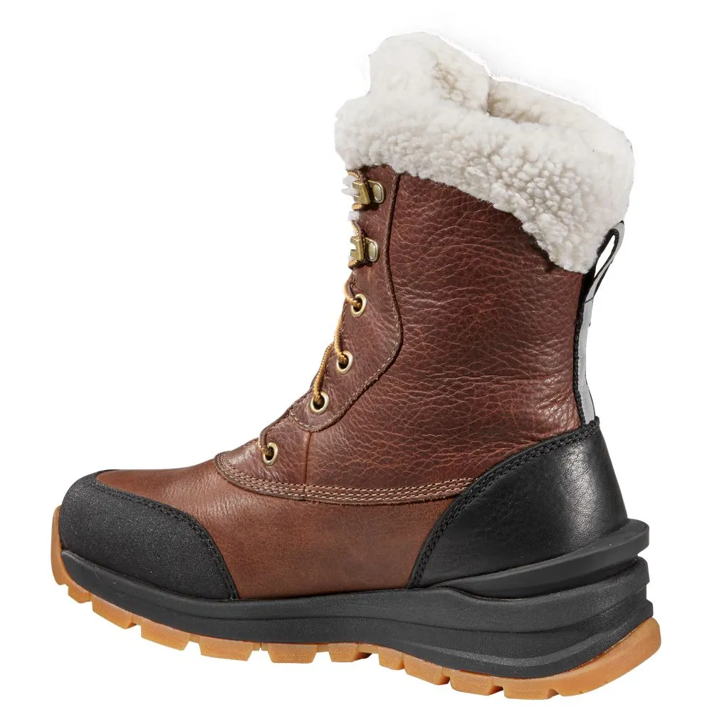 Carhartt Pellston Insulated Waterproof Winter Boots for Ladies - Red Brown Full Grain Leather - 7.5M
