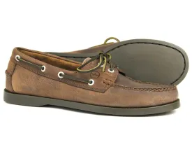 CREEK Mens Orca Bay Deck Shoe - Russet Brown Nubuck Leather
