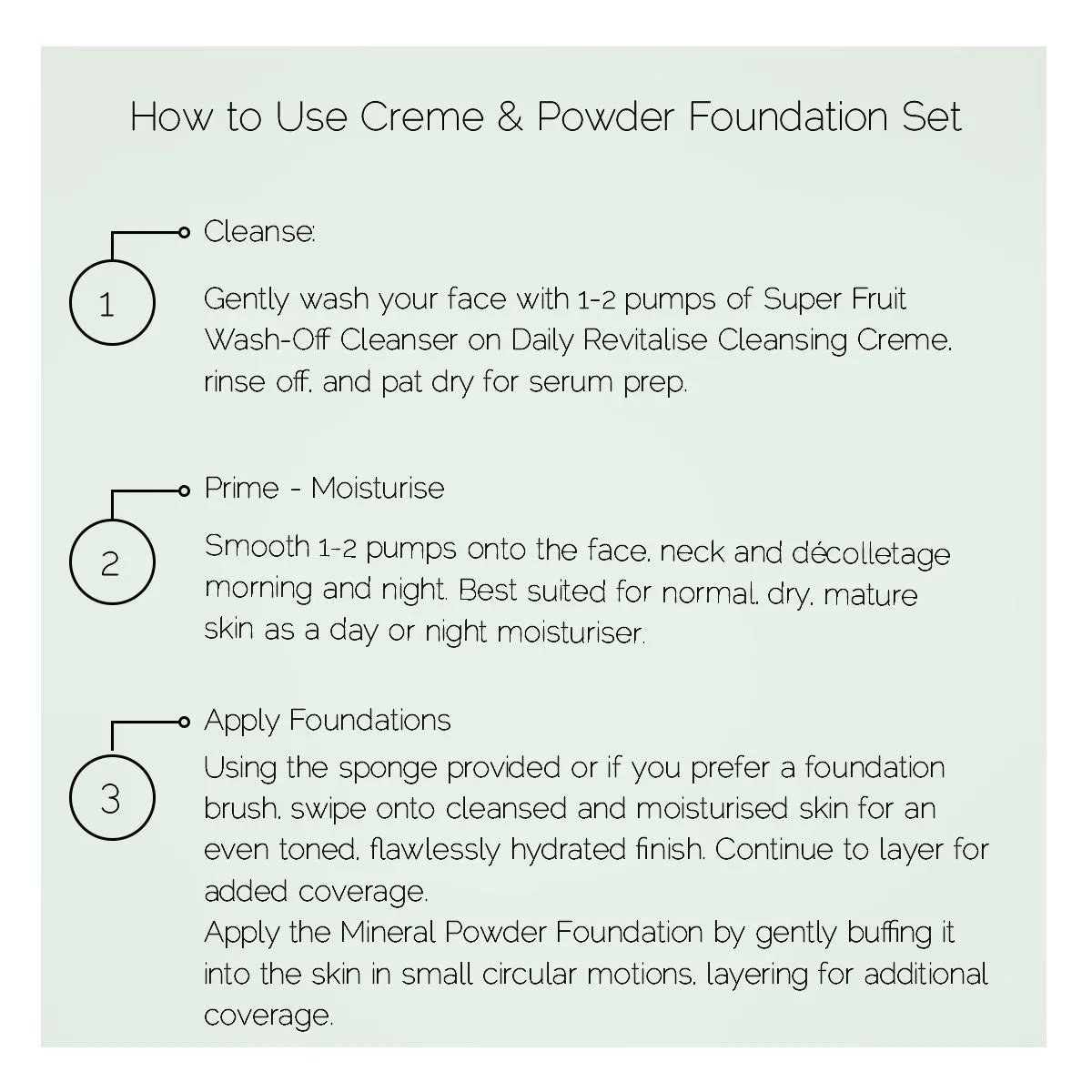 Creme & Powder Foundation Set for Dry & Normal Skin