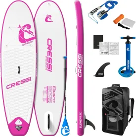 Cressi Inflatable Stand Up Paddle Board Set - Pump, Paddle, Backpack, included - Double Wall Construction - Different Sizes - Up to 264 lb Load - Element: Designed in Italy by Cressi