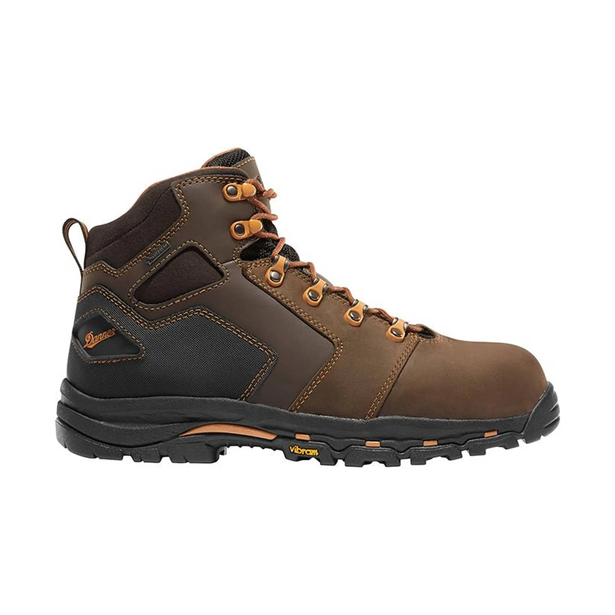 Danner Men's 4.5 Inch Vicious Non-Metallic Toe Work Boot - Brown/Orange