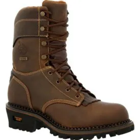 Georgia Boot Amp Lt Logger Men's Toe Insulated Waterproof Work Boots Gb00491 In Brown