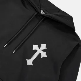 Gothic Cross Patch Hoodie