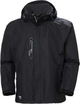 Helly-Hansen Workwear Manchester Waterproof Shell Jackets for Men with High Collar and Detachable Hood, 3 Zippered Pockets