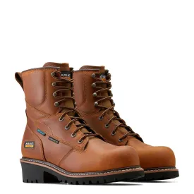 Logger Shock Shield Composite-Toe Waterproof Work Boot Copper Brown