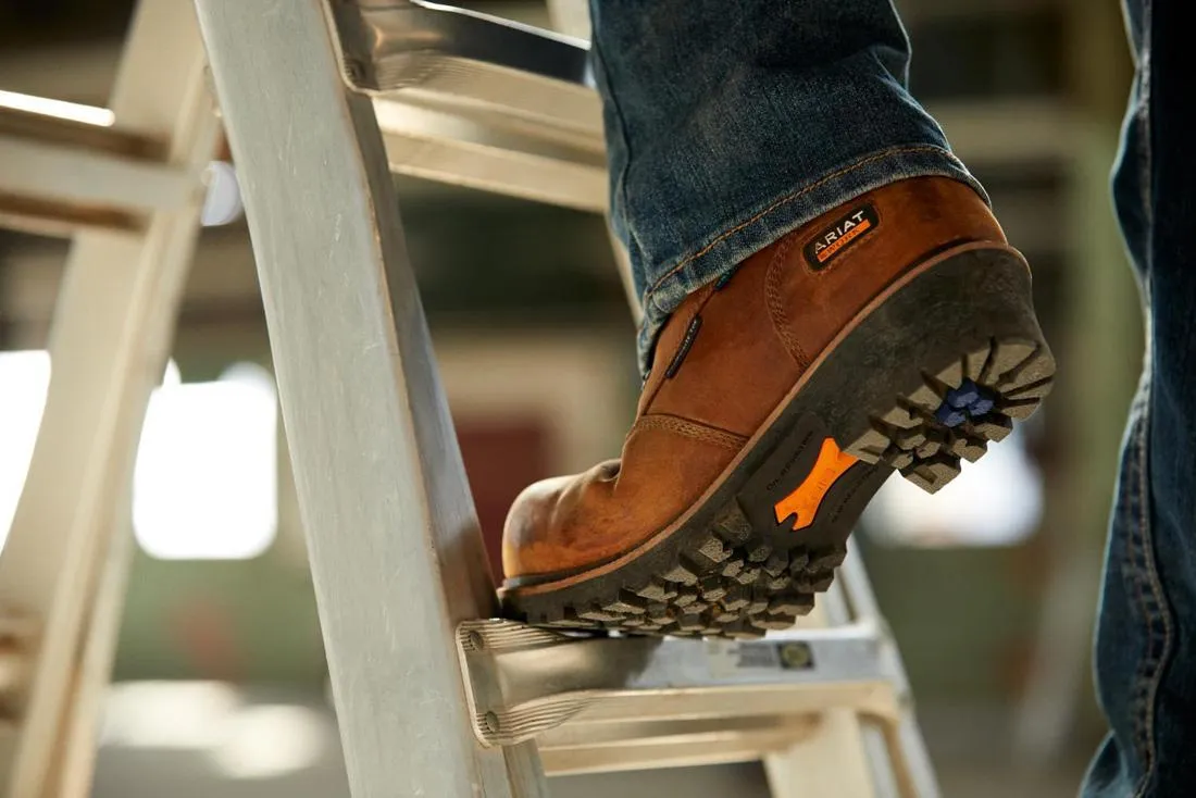 Logger Shock Shield Composite-Toe Waterproof Work Boot Copper Brown
