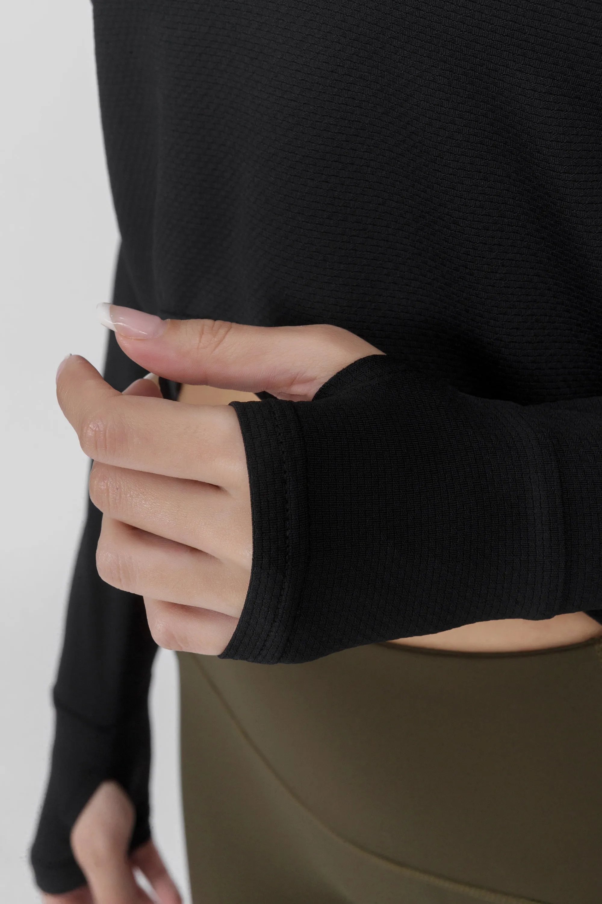 Loose Fit Cropped Workout Hoodie