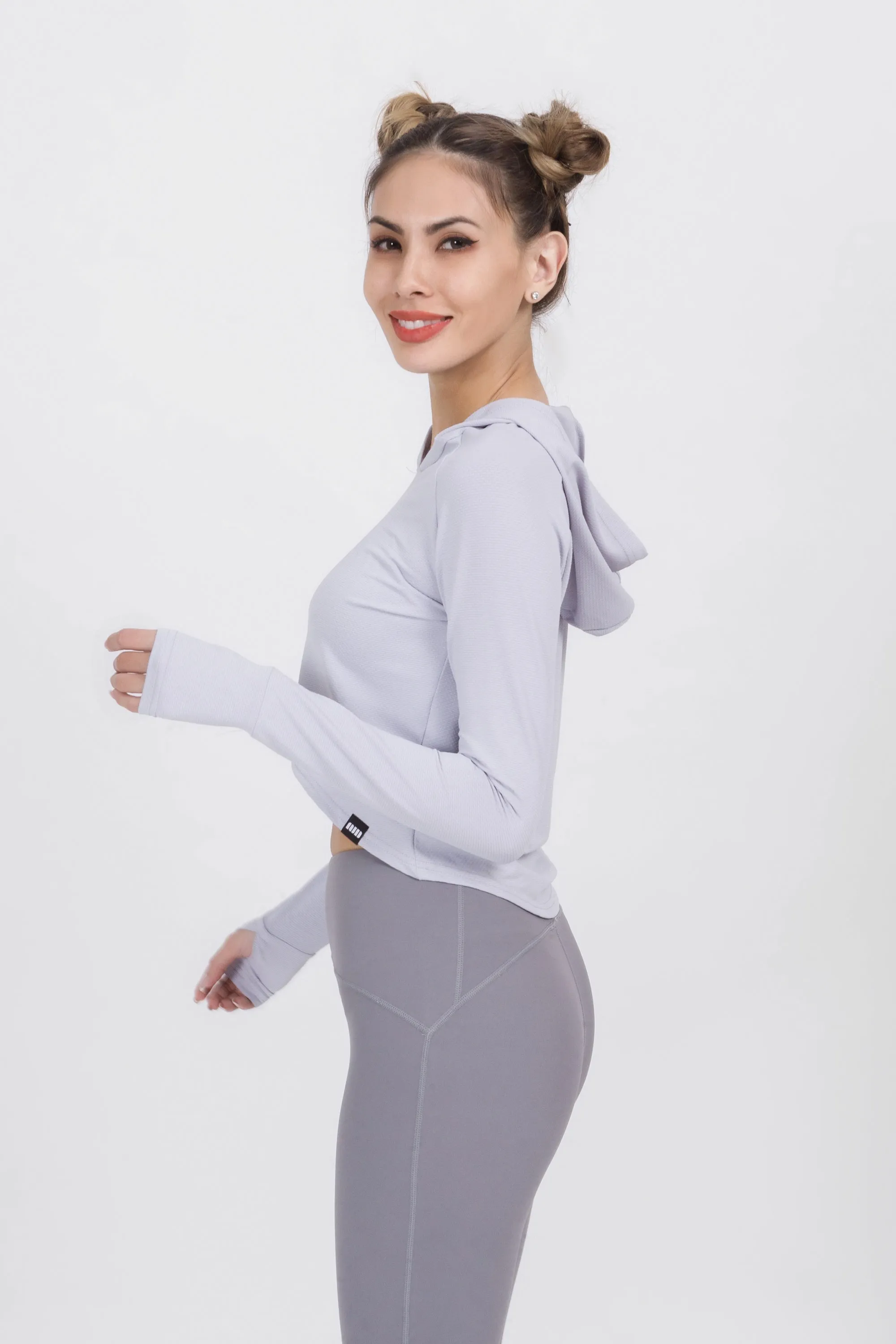 Loose Fit Cropped Workout Hoodie