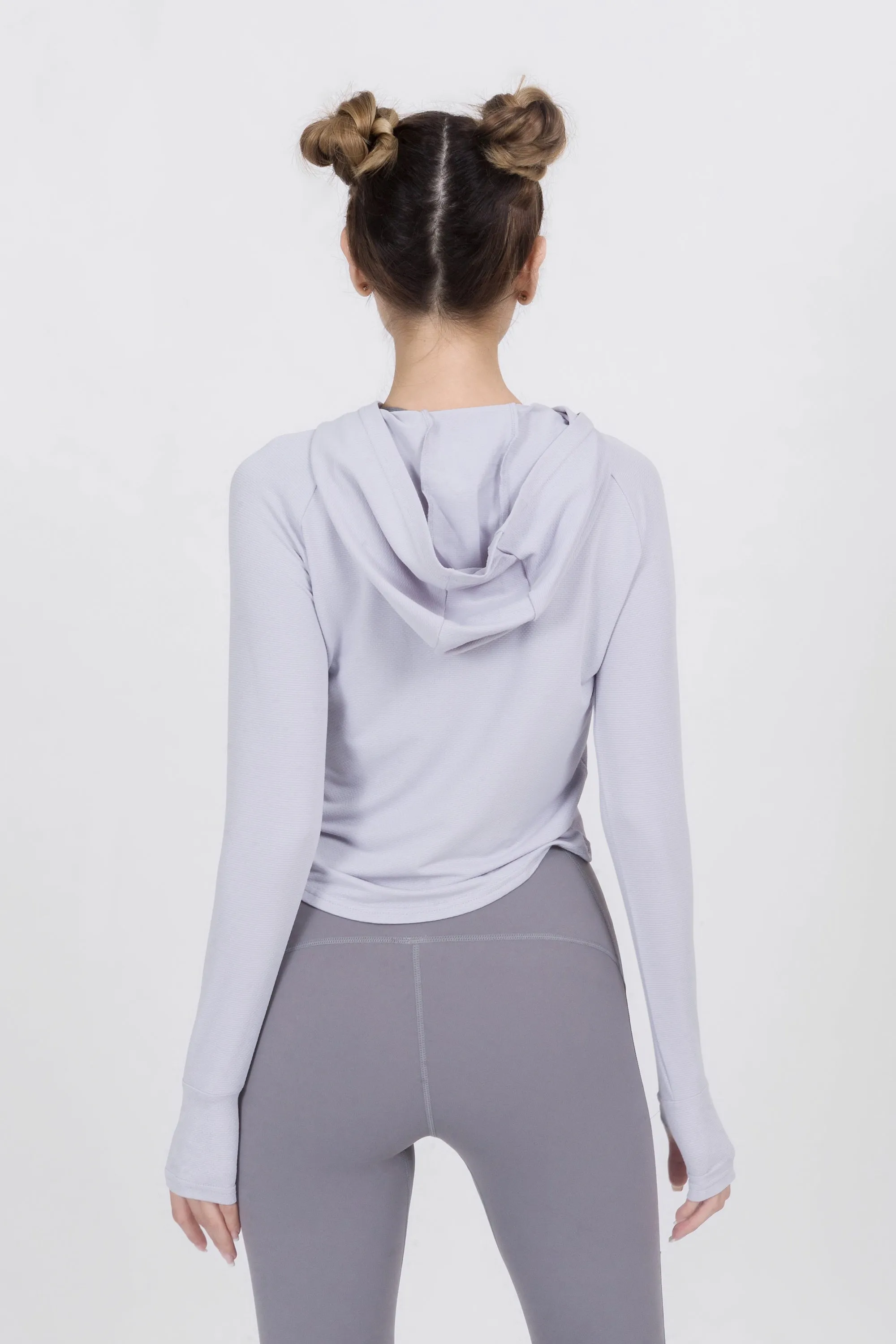 Loose Fit Cropped Workout Hoodie