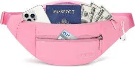 MAXTOP Large Crossbody Fanny Pack with 4-Zipper Pockets,Gifts for Enjoy Sports Festival Workout Traveling Running Casual Hands-Free Wallets Waist Pack Phone Bag Carrying All Phones
