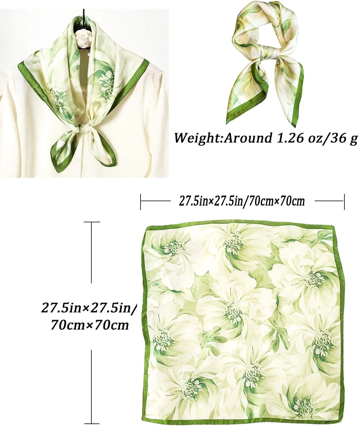 Neck Scarf For Womens Silky Head Scarves Hair Bandanas Square Scarf Fashion Accessories lightweight