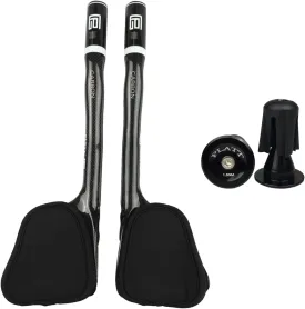 PLATT Carbon TT Handlebar Bicycle Aero Bars Tri Bars Cycling Rest Handlebar for Mountain Bike and Road Bike 31.8mm (Gloss White)