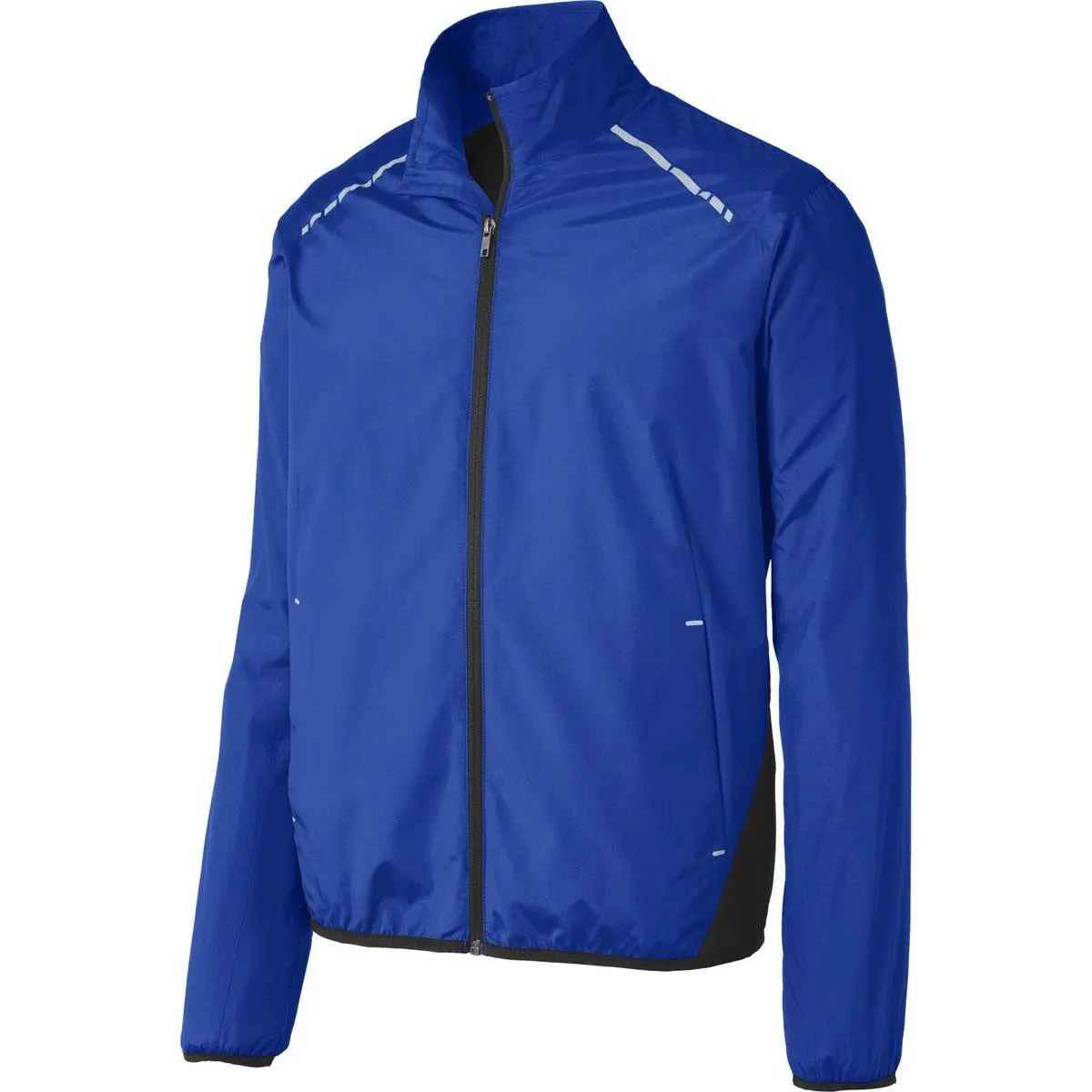 Port Authority Men's True Royal/Deep Black Zephyr Reflective Hit Full-Zip Jacket