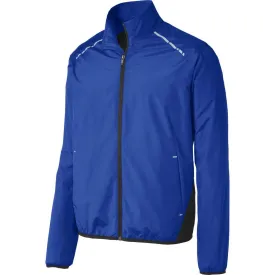 Port Authority Men's True Royal/Deep Black Zephyr Reflective Hit Full-Zip Jacket