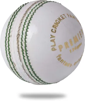 Premier Cricket Ball for Cricket Bat | 5.5oz Leather Ball Designed for Cricket Net | White Ball for Sport Outdoor | Multiple Set Options for Men Cricket Game