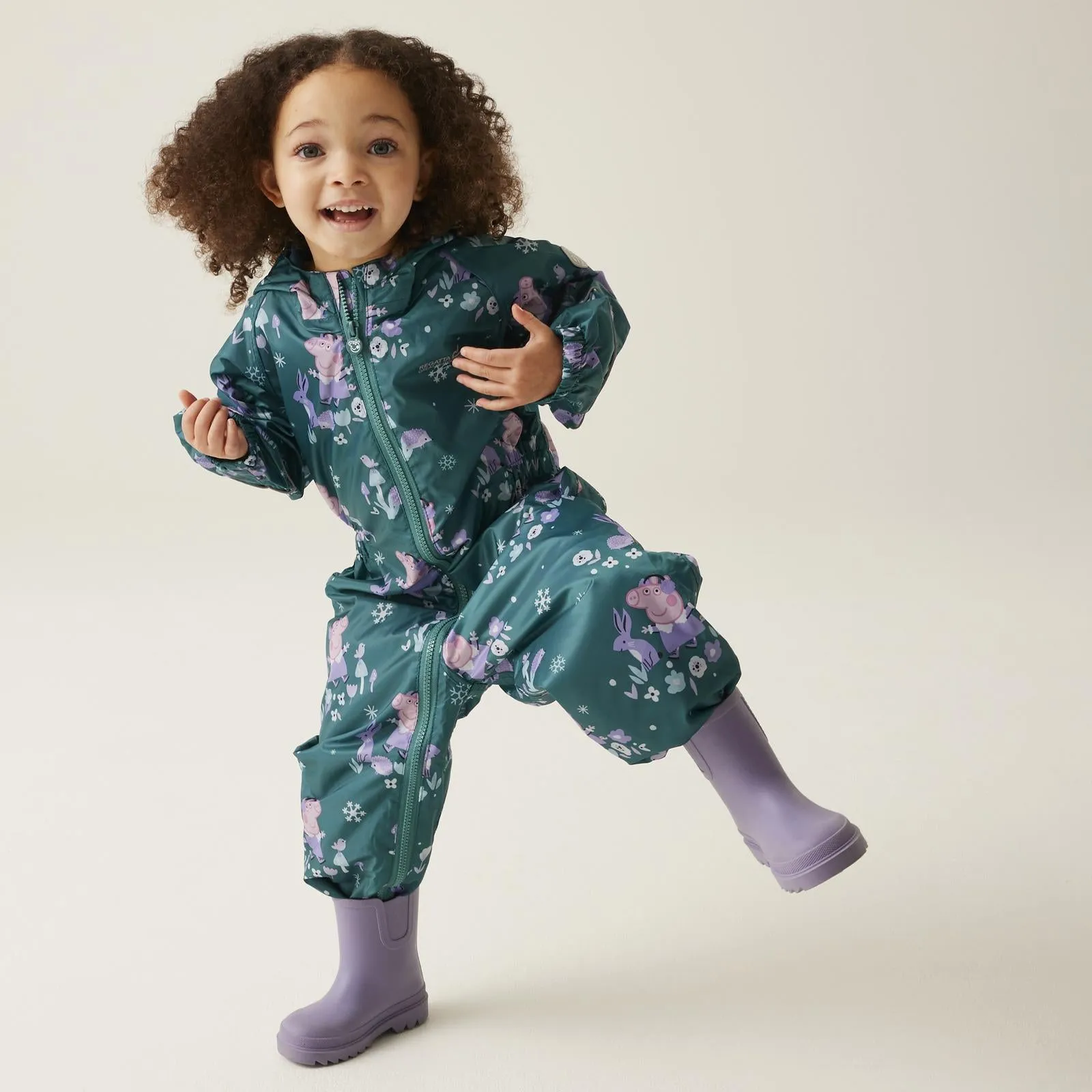 Regatta Kids Peppa Pig Pobble Print Waterproof Puddle Suit
