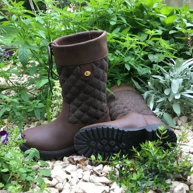Rhinegold Elite Georgia Tweed Leather Country Boot