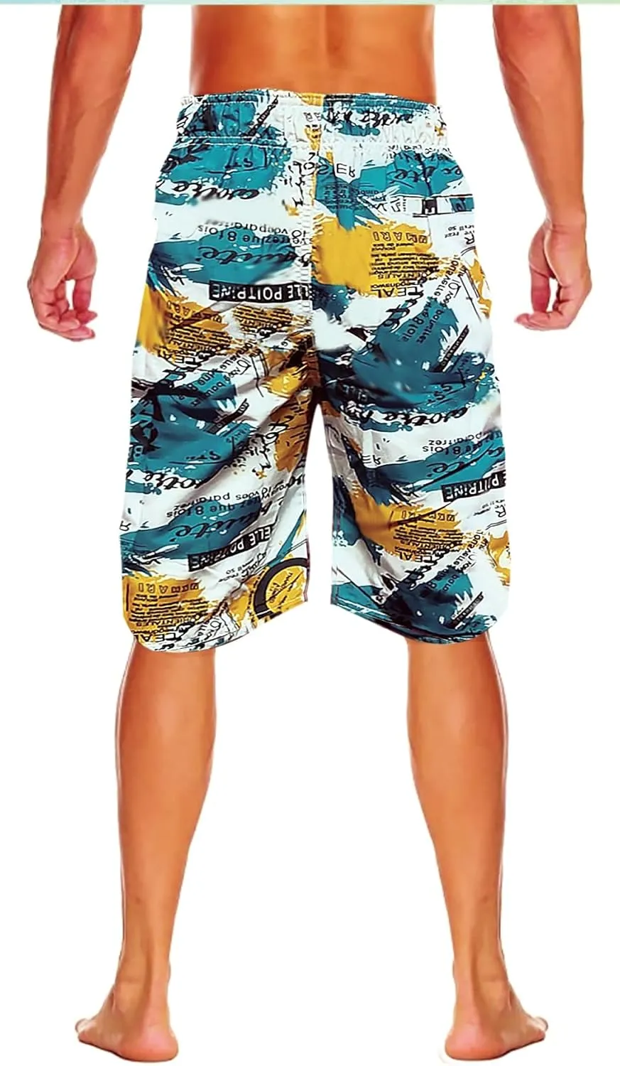 Royal Wear Men's Swim Trunks Bathing Suits with Side Pockets | Board Shorts | Quick Dry | Beach Shorts for Swimming & Surfing