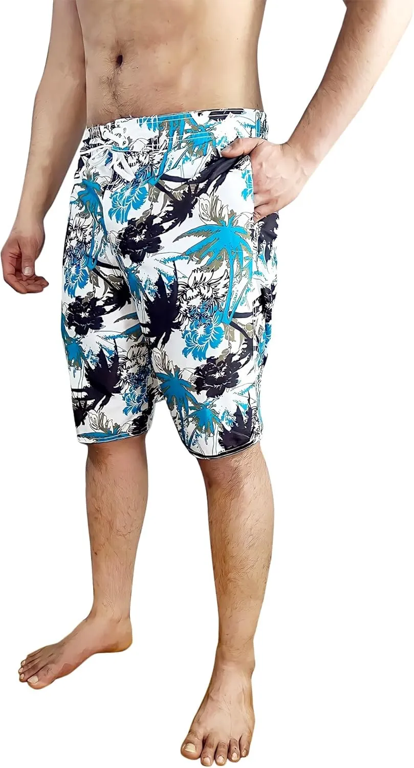 Royal Wear Men's Swim Trunks Bathing Suits with Side Pockets | Board Shorts | Quick Dry | Beach Shorts for Swimming & Surfing