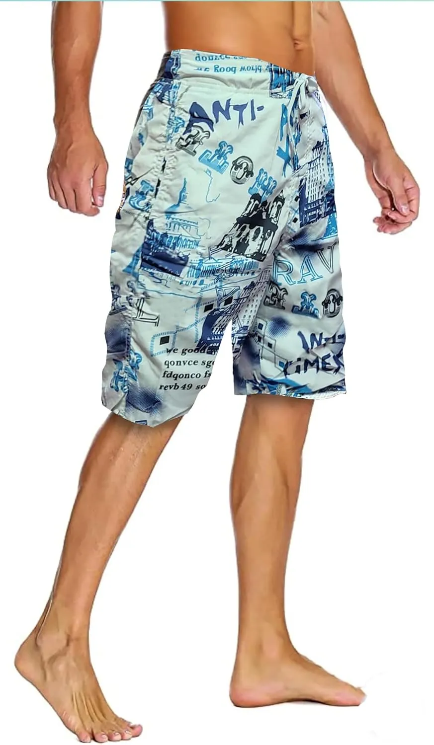 Royal Wear Men's Swim Trunks Bathing Suits with Side Pockets | Board Shorts | Quick Dry | Beach Shorts for Swimming & Surfing