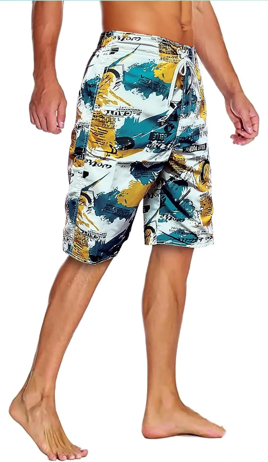 Royal Wear Men's Swim Trunks Bathing Suits with Side Pockets | Board Shorts | Quick Dry | Beach Shorts for Swimming & Surfing