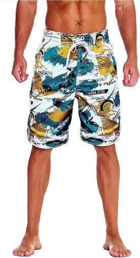Royal Wear Men's Swim Trunks Bathing Suits with Side Pockets | Board Shorts | Quick Dry | Beach Shorts for Swimming & Surfing