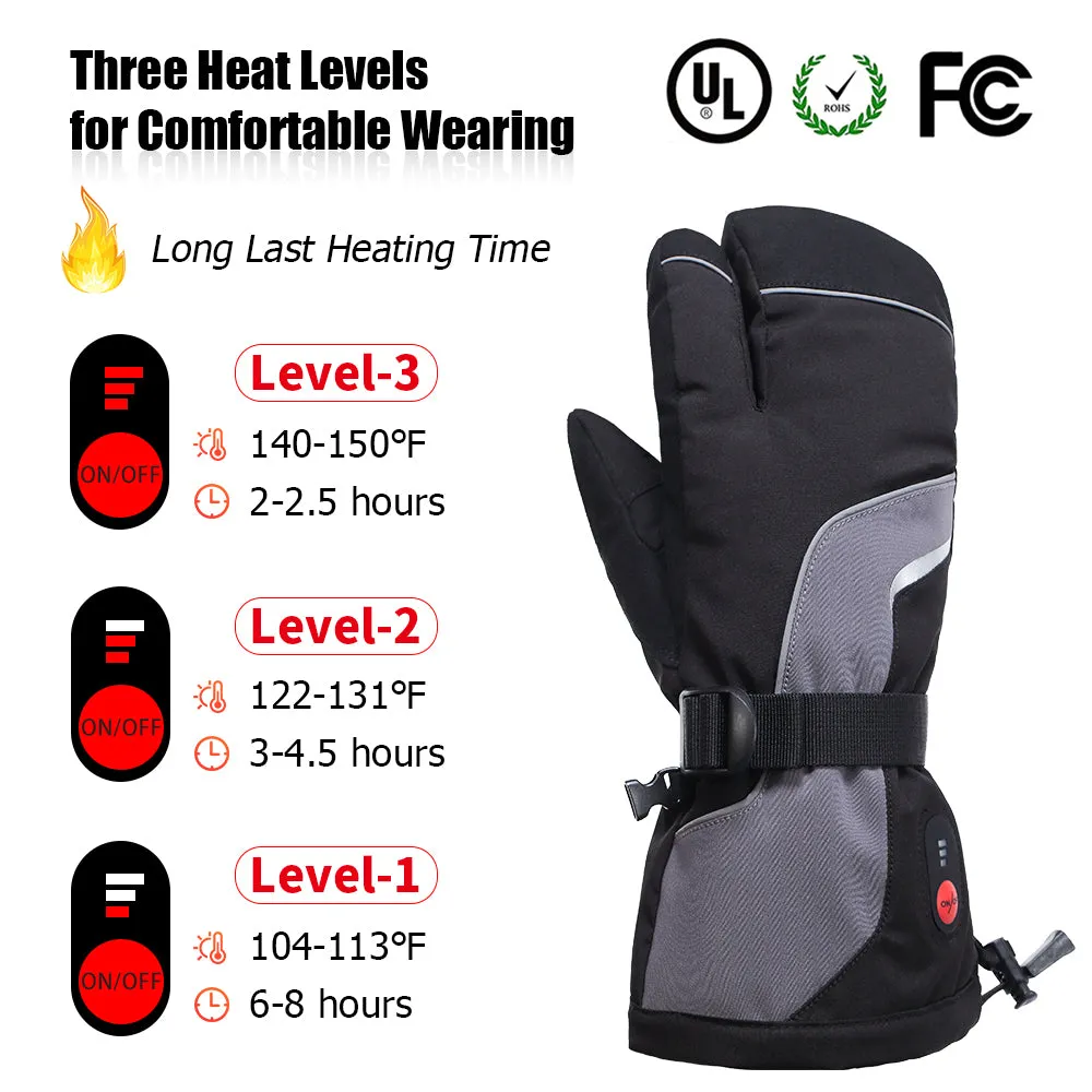 S67G Heated Mittens Electric Battery Gloves with 7.4V 2200mAh Battery