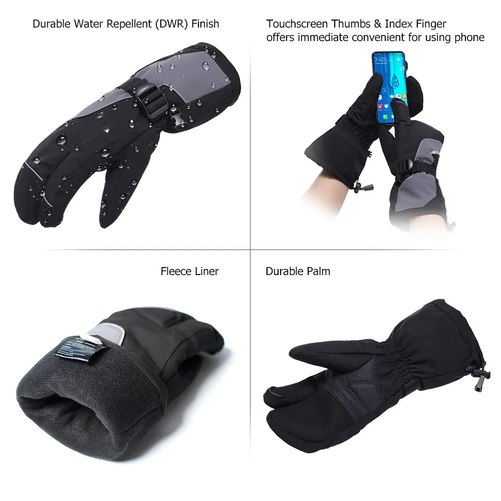 S67G Heated Mittens Electric Battery Gloves with 7.4V 2200mAh Battery