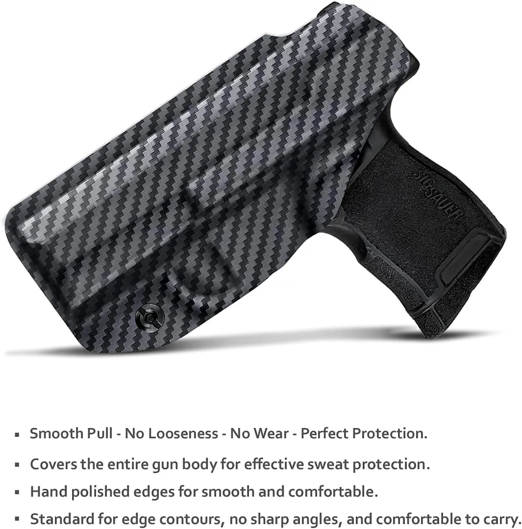 Sig P365 Holster IWB Kydex Custom Fit: Sig Sauer P365 / P365 SAS / P365 X Pistol - Inside Waistband - Adj. Cant Retention - Cover Mag-Button - No Wear - No Jitter