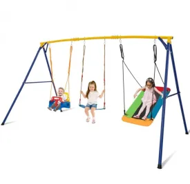 Super Fun Play Set Playground For Kids | 3 Different Swings: Belt Swing, Swing Seat, Platform Swing | Heavy Duty