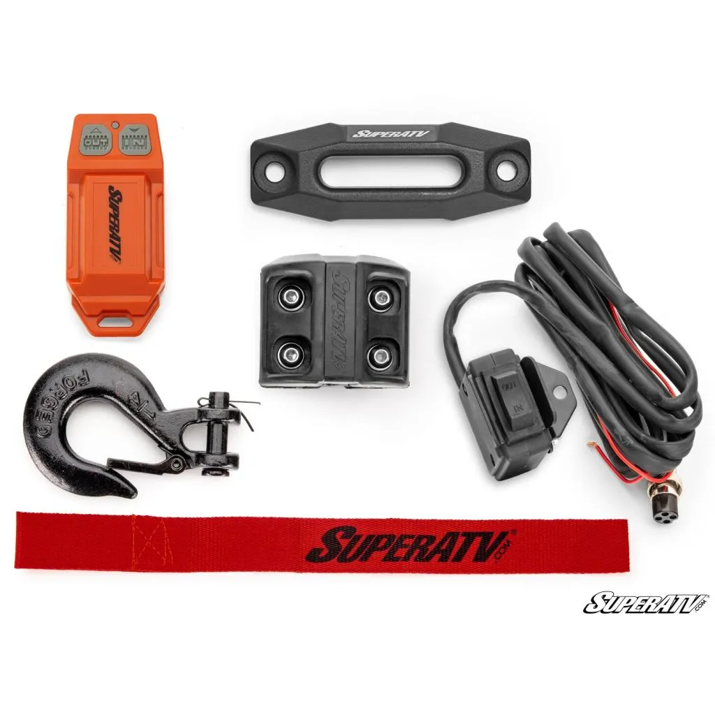 SuperATV 3500 Lb. UTV/ATV Winch (With Wireless Remote & Synthetic Rope)