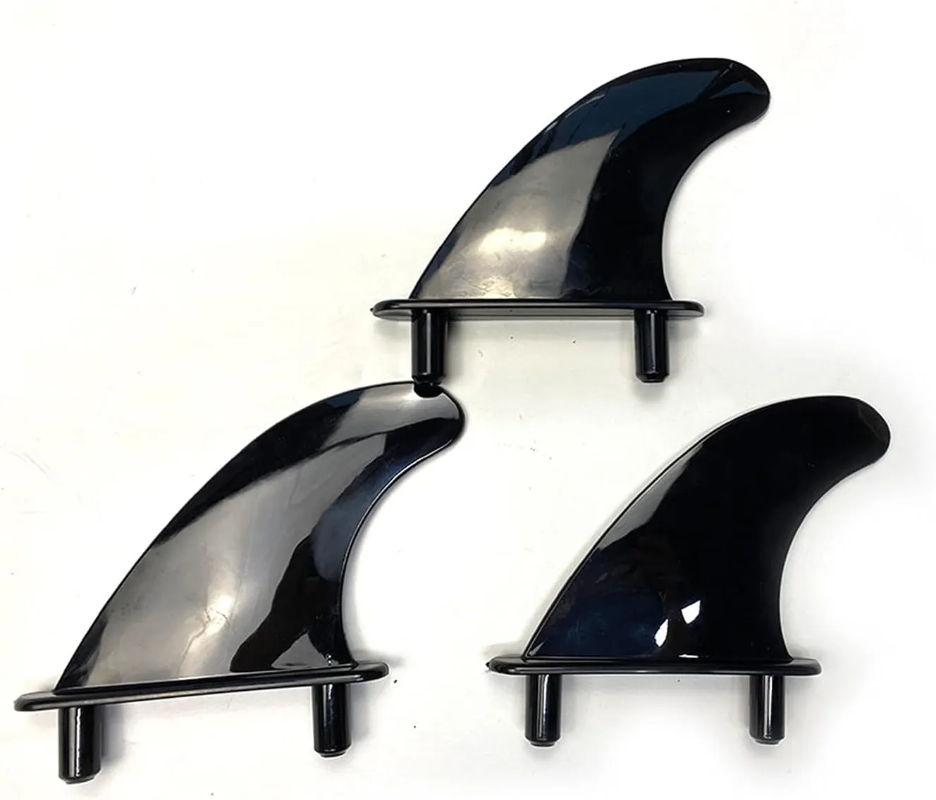 Surf External Equipment 3Pcs/Set Surfborads Fins with Replacement 6 Fins Screws Bolts for Softboard SUP Stand Up Paddle Board Suitable for a Variety of Surfboards (Black 3pcs)