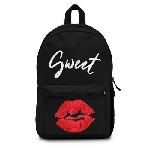 Sweet Kiss Red Lipstick Style Backpack Bag