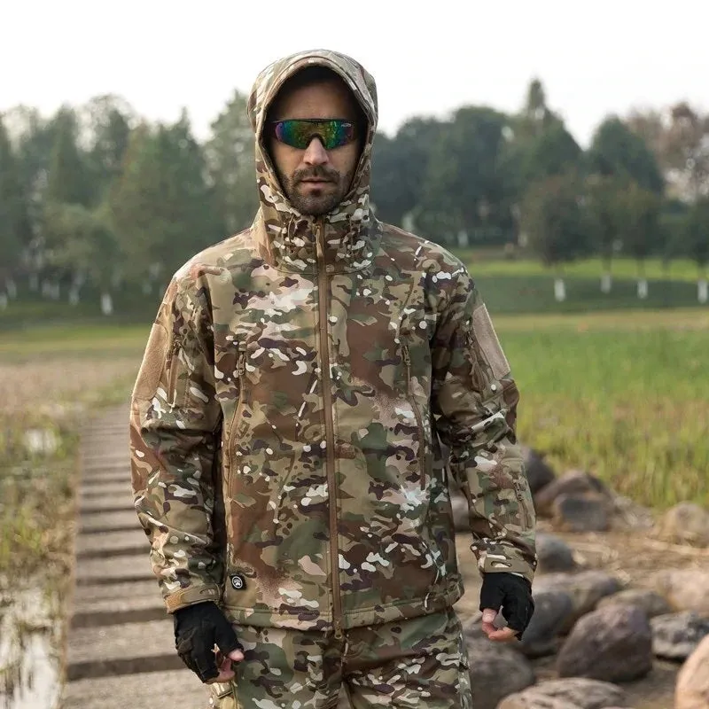 Tactical Mens Windbreaker Winter Thermal Fleece Jacket